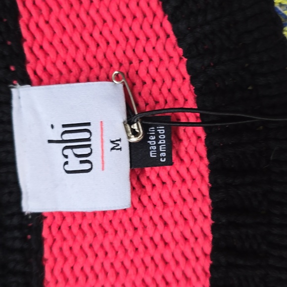 CAbi Pop Crop Pullover Multi-stripe Sweater Medium Nwt New M - Picture 6 of 8